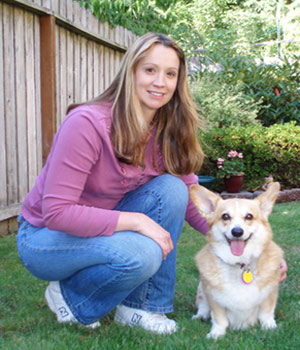Pet Portraits by Cherie Vergos- Cherie & Emily Corgi